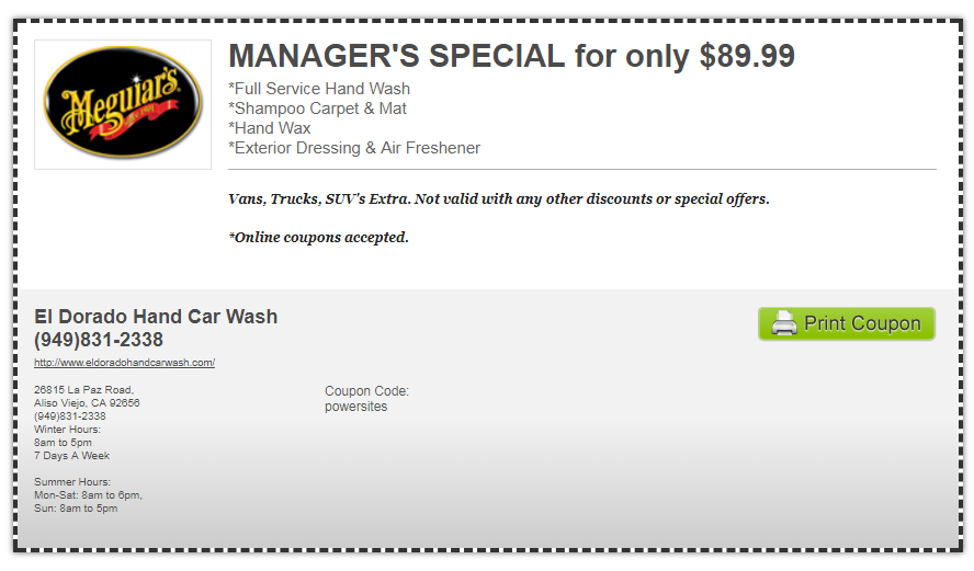 coupon3 El Dorado Hand Car Wash